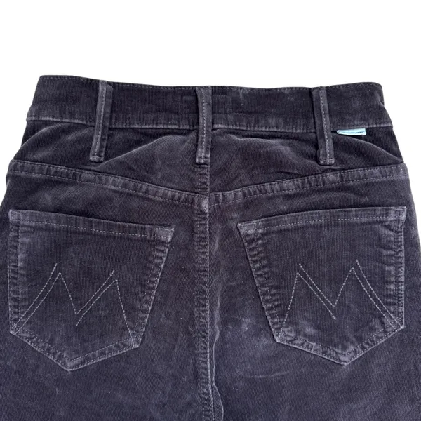 MOTHER The‎ Hustler Ankle Fray Corduroy Pants Hopscotch Brown High Rise Flare 25 - Image 4