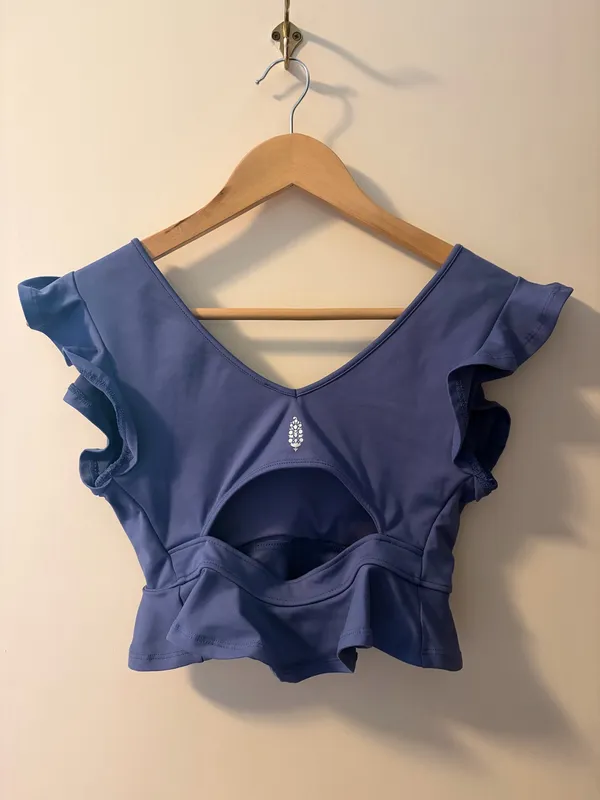 free people movement virgo performance ruffle crop top - Image 4