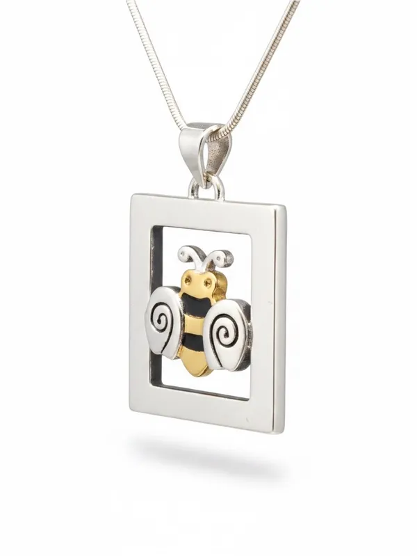 Best mixed metal artisan Bee charm. 1”x1”. - Image 2