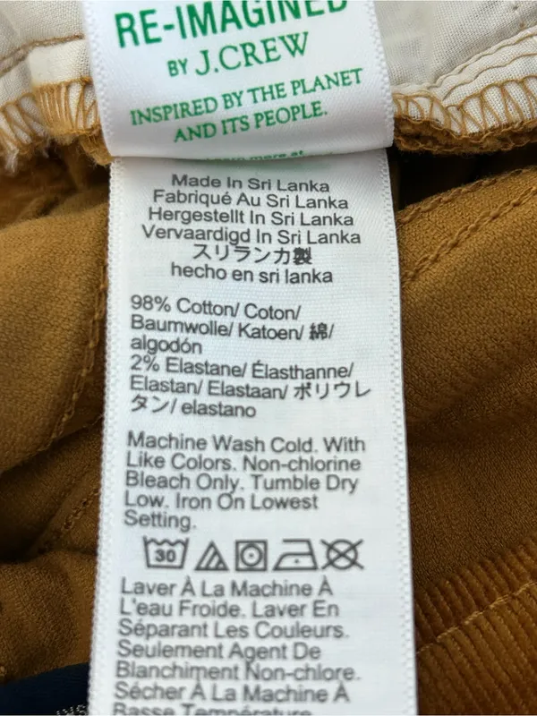 J Crew Corduroy Pants Golden Brown Size 29 - Image 9