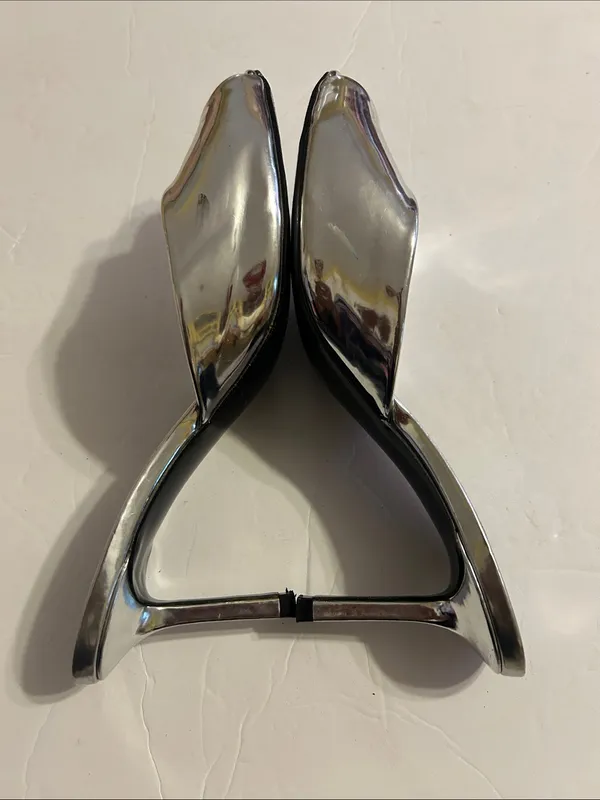 Steve Madden Silver Metallic Open-Toe Mules - Image 5