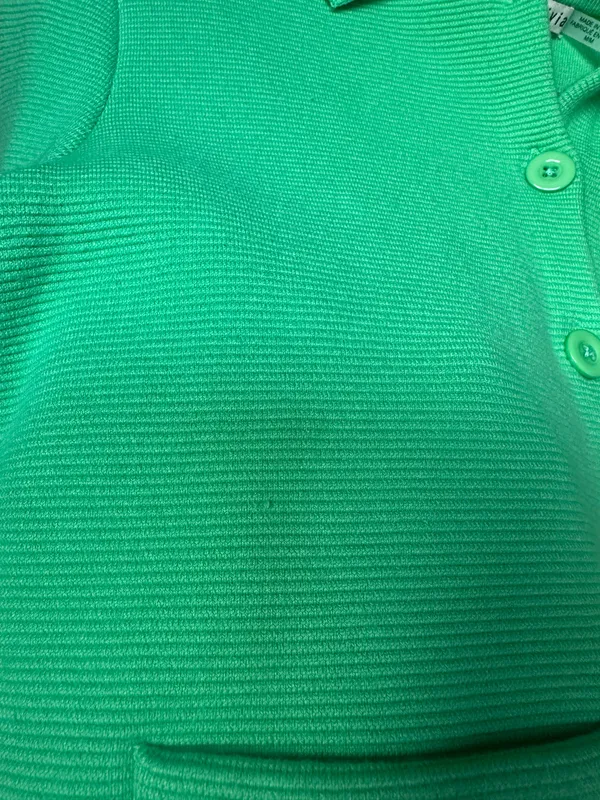 Alice + Olivia Ila Green Collared Knit Jacket Medium - Image 11