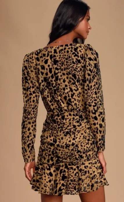 ASTR Cheeta Print Dress - Image 2
