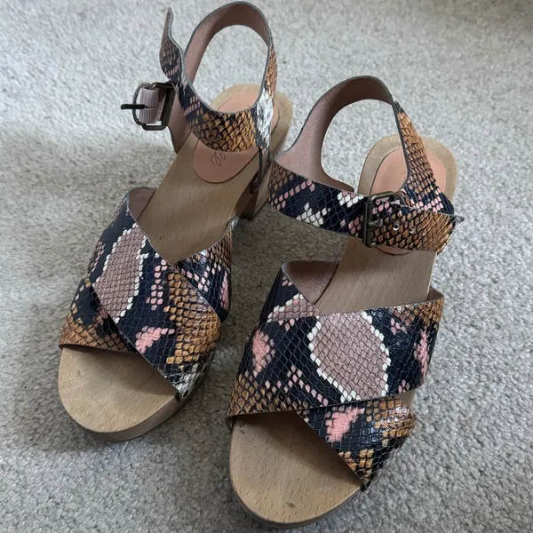 Madewell Johanna Snake Clog Sandals Size 7 Heels - Image 7