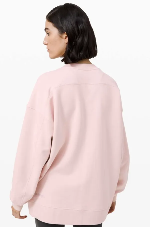 Lululemon Perfectly Oversized Crew Porcelain Pink 6 - Image 6
