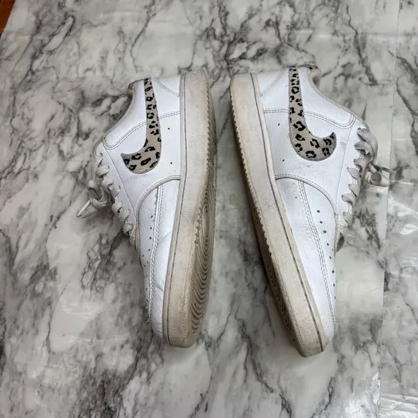 Nike Court Vision Low Women’s White tan brown Animal Print size 9.5 - Image 6