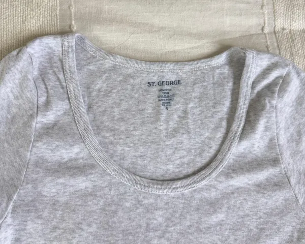St George (Brandy Melville brand) heather grey short sleeve scoop neck tee - Image 2