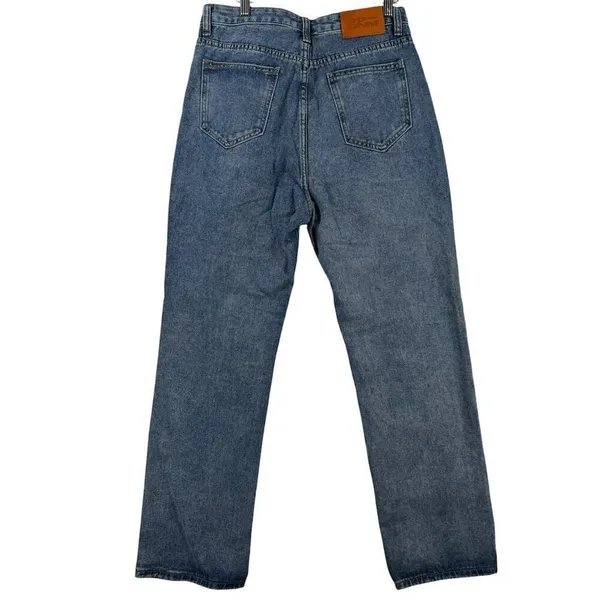 Princess Polly Women's Size 6 High Waisted‎ Mom Jeans Two-Tone Denim Punk Rock - Image 2