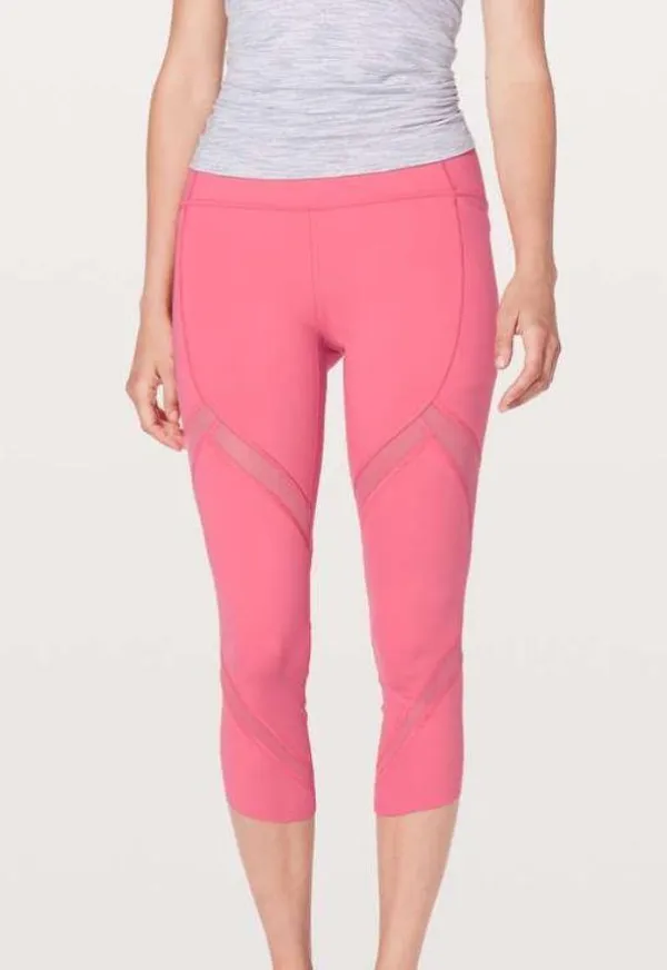 Lululemon On Pace Crop *21" in Glossy Women’s Size 6 Athletic Leggings - Image 2