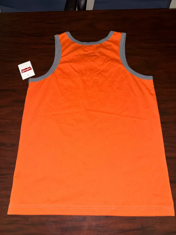 NWT Levi’s Orange Mens Graphic Tank Top Size Medium - Image 2