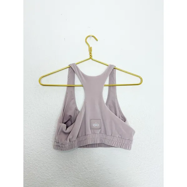 Alo Velour Glimmer Scoop Neck Bra Size XS Lightweight - Image 12