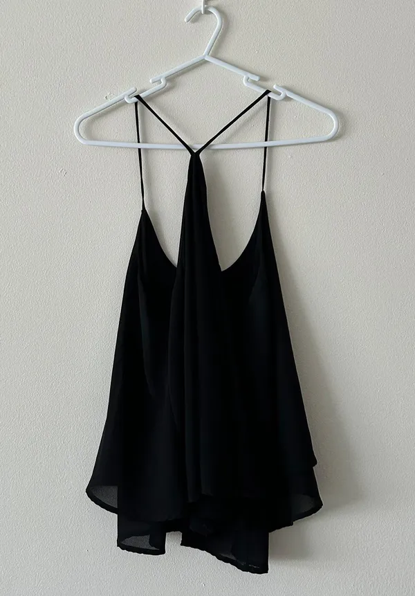 Black Tank Top Blouse - Image 5