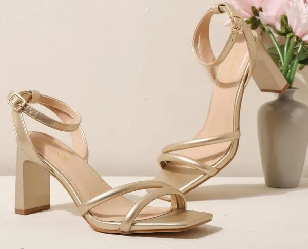 LullaSong Ankle Strappy Heeled Sandals, Size 7 - Image 6