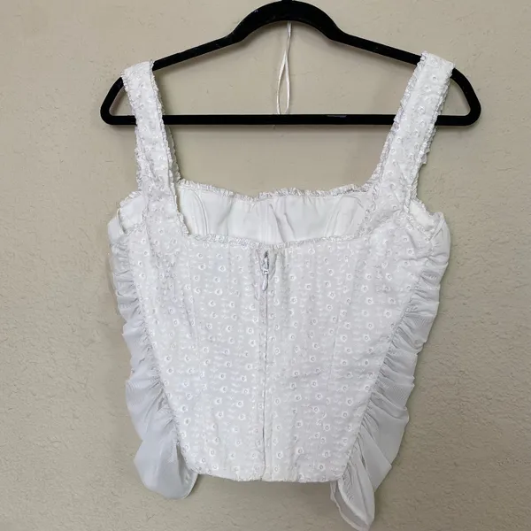 HOUSE OF CB 'Catalina' White Broderie Anglais Corset NWOT size XL‎ - Image 11