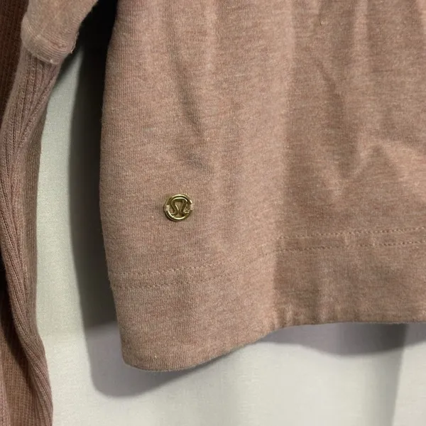 Lululemon Cropped Zip Hoodie Heathered Mauve Thumbhole Yoga Jacket Women’s 10? - Image 7