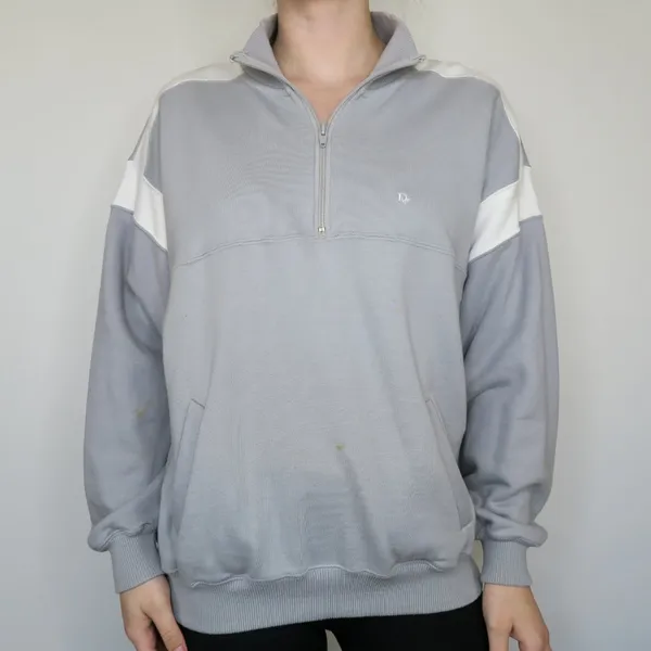 Vintage 80s Christian Dior Quarter Zip Sweatshirt - Image 2