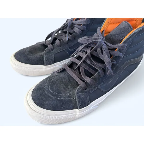 Vans SK8-Hi Top Skate Shoes Sneakers Navy White Womens 9 Men's 7.5 - Image 2