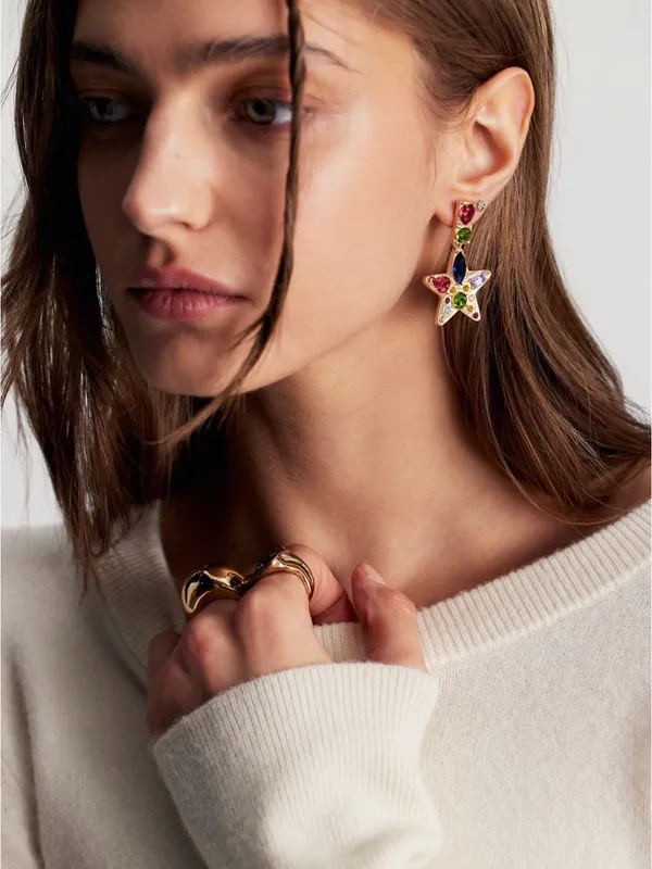 Free people Nancy Ann earrings NWT gold. - Image 2