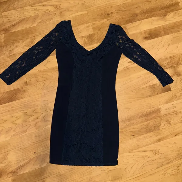 abercrombie and fitch dress Black‎ Dress Lace Sleeves Lace Panel small - Image 6