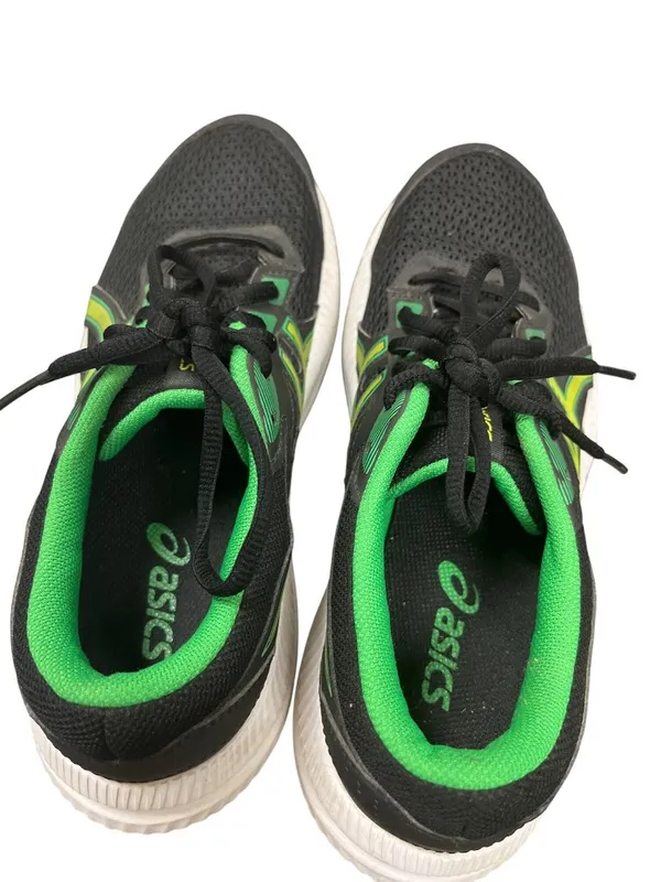 Asics Contend 8 wms black green leather fabric low sneakers sz 6.5 SKU 10-142 - Image 13