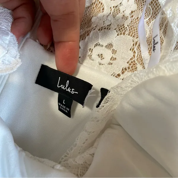 NWOT Lulus Exquisitely Sultry White Lace Strapless Bustier Midi Dress - Image 10