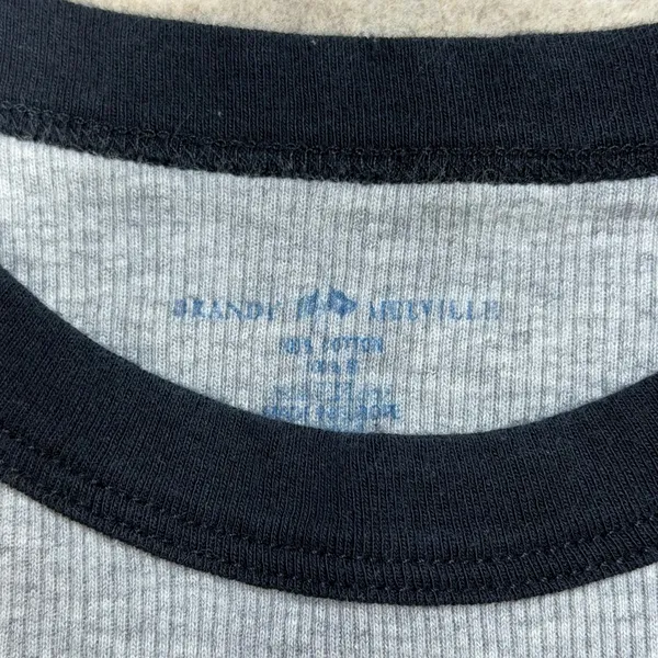 Brandy Melville Top Bundle Green Waffle Knit Long Sleeve Gray Raglan Tee Cotton‎ - Image 4