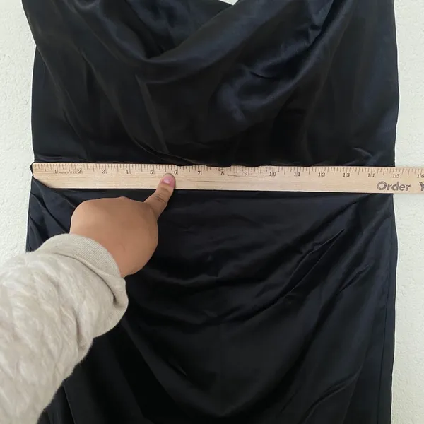 House‎ of CB L D-DD Adrienne black satin strapless corset maxi dress NWOT - Image 7