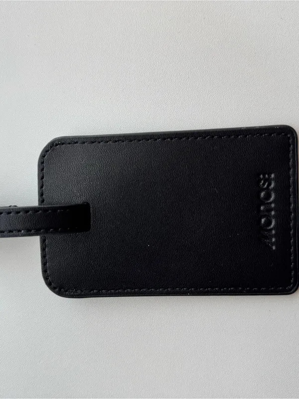Monos Premium Vegan Leather Luggage Travel Tag - Midnight Black - New w/o bag - Image 2