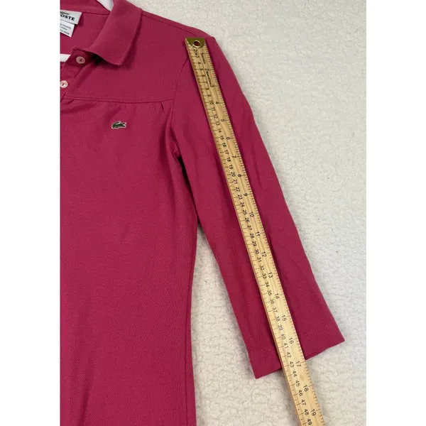 LACOSTE Pink Polo Dress Size‎ 36 US 4 Golf Tennis Cotton Minimalist Prep - Image 5