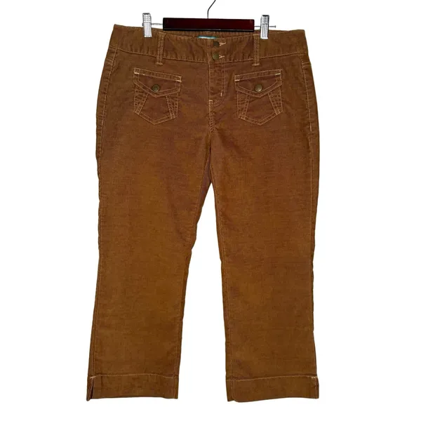 Y2K Aéropostale Corduroy Pants 9/10 Early 2000s Straight Leg Low Rise‎ Capri - Image 3