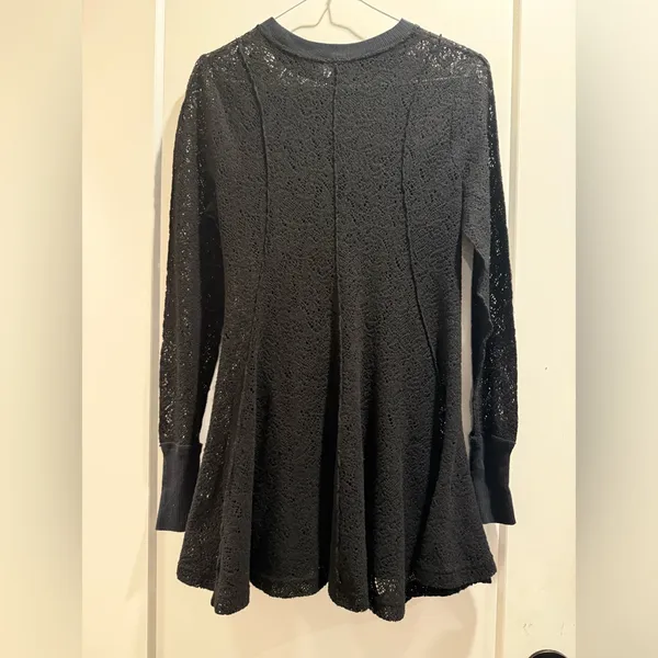 Free People Coffee In The Morning Tunic‎ Top Black Size XS - Image 3