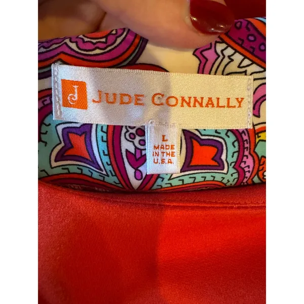 Jude Connally Lara Dress Women Large Orange Tangerine Long‎ Sleeve Mini NWT - Image 7