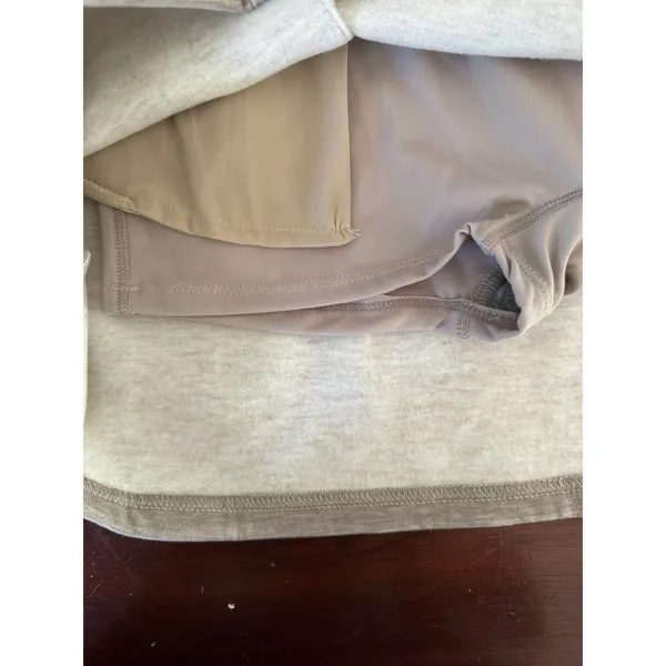 NWT OGL FuzzLuxe Pull On Pleated Skort Women’s Size Small Morganite Beige - Image 5