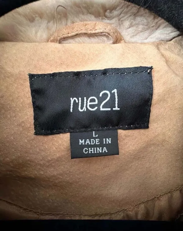 Y2K Penny Lane Genuine Suede Leather Faux Fur Trim Fall Bohemian Jacket Size L - Image 2