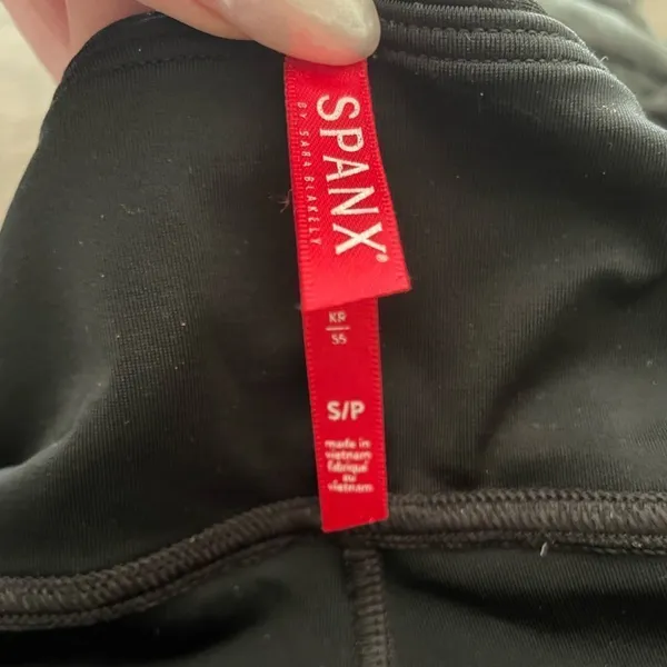 SPANX Faux Leather Side Stripe‎ Leggings Size Small - Image 4
