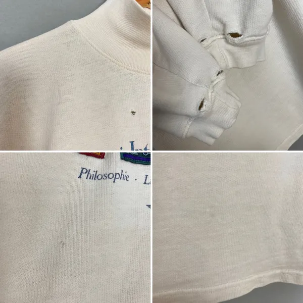 Vintage Express Shirt French Turtleneck Long Sleeve FLAWS Small Relaxed‎ Fit Top - Image 10