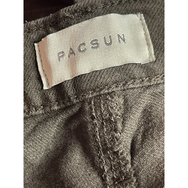 PacSun Dad Jeans Denim Womens 23‎ Green High Waist Straight Button Fly Z-339 - Image 2