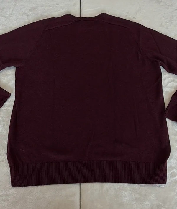 Farah Men's Burgundy Crewneck Sweater - Image 7
