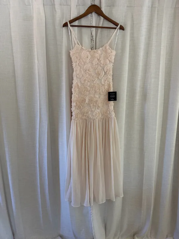 Lulus 3d rosette sheer hem maxi dress - Image 3