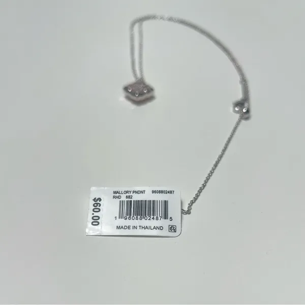 Kendra Scott Mallory Silver Pendant Healing Rose Quartz Necklace - Image 12