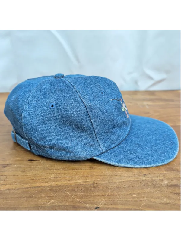 Vintage Disney Winnie the Pooh & Piglet Denim Baseball Cap - Image 2
