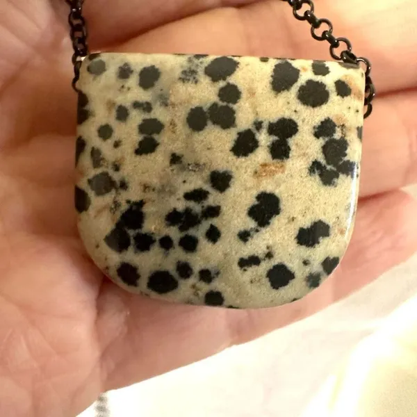Dalmation jasper pendant necklace - Image 3