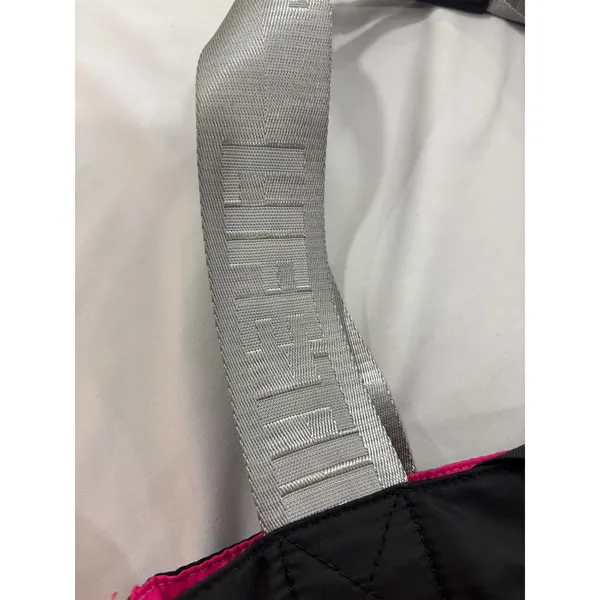 Lifetime Fitness Black Nylon Tote Bag Pink Lining Gym Travel Work Shoulder Bag - Image 3
