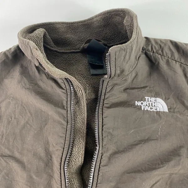 The‎ North Face Jacket Girls Large 14-16 Brown Full Zip Fleece Zipper Broken - Image 2