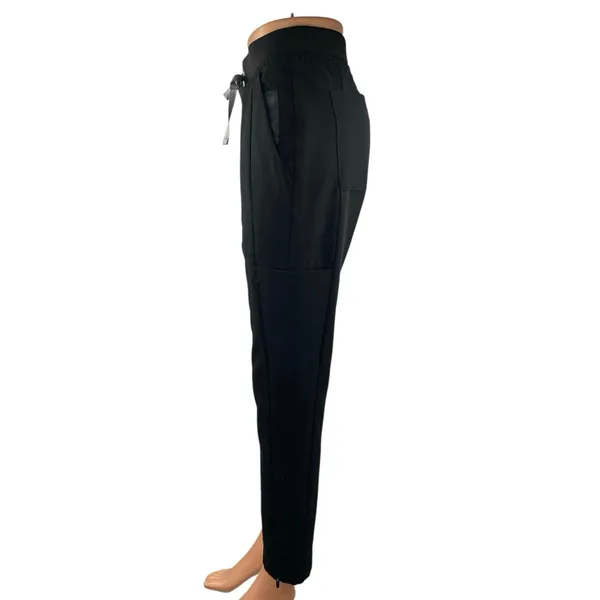 Figs Women's Black Drawstring Mid Rise Tapered Medical Nurse Scrub Pants Size XS - Image 2