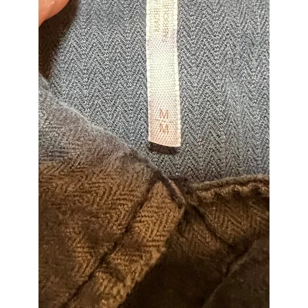 Free People Distressed Embellished Millitary Shirt Jacket Gunmetal Size Medium‎ - Image 5