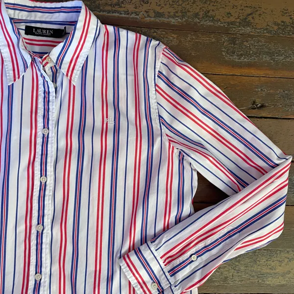 Ralph Lauren Black Label Striped Cotton Broadcloth Button Down Shirt - L 🧡🎀 - Image 11