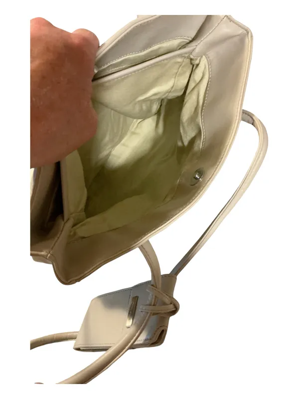 NWT Nine West Vintage Genuine Leather Tote Bag – Cream/Beige Shoulder Bag with Coin Purse - Image 5
