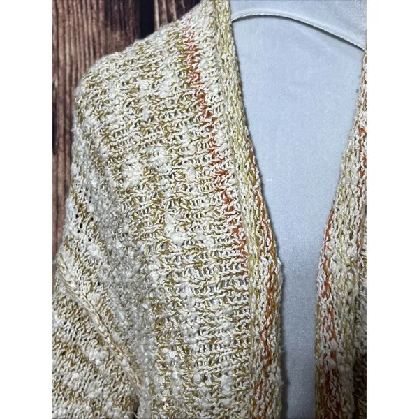 Free People fringe knit Duster Poncho Lucia Size Small Boho Festival Cardigan - Image 6
