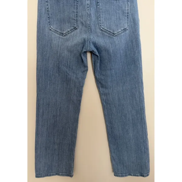 AYR The Pop Straight Jeans High Rise Medium Wash Stretch Denim Women's Size 28 - Image 6